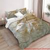 2/3Pcs Lion Duvet Cover Set, 1 Duvet Cover + 1/2 Pillowcase, Without Core Elegant White 3D Relief Lion Pattern Luxury Decorative