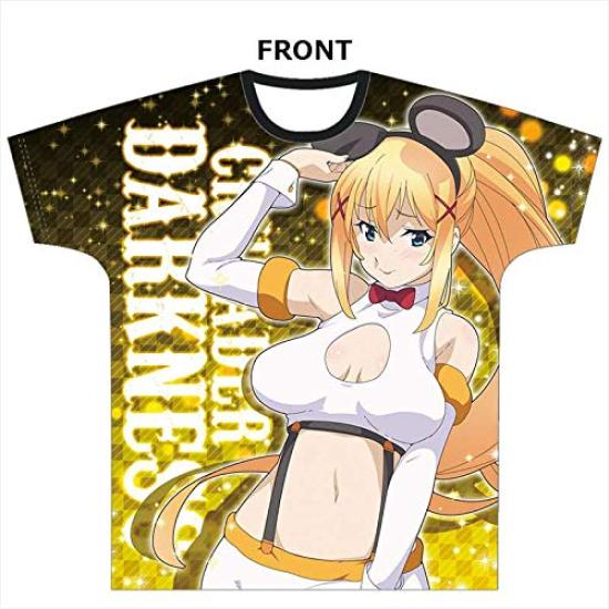 

[Azmaker] Movie: KonoSuba: God s Blessing on this Wonderful World Legend of Crimson Full Graphic T-Shirt [Darkness Mouse Costume Ver.]