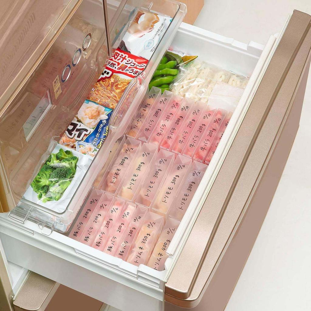 Iwasaki Kogyo set of small frozen packs that double as cutting storage containers for thinly sliced can be sterilized with boiling made in Japan