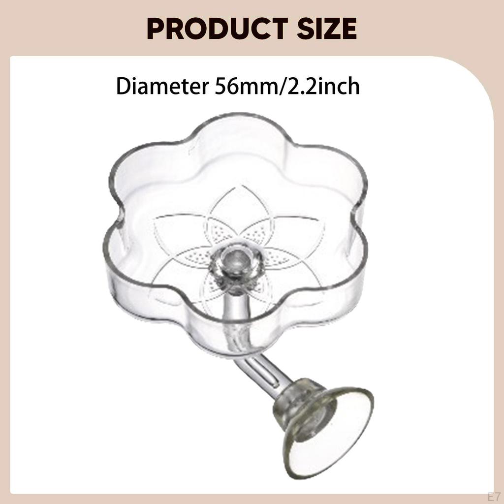 2 Easy-to-install Mini Acrylic Shrimp Feeders with Suction Cup.