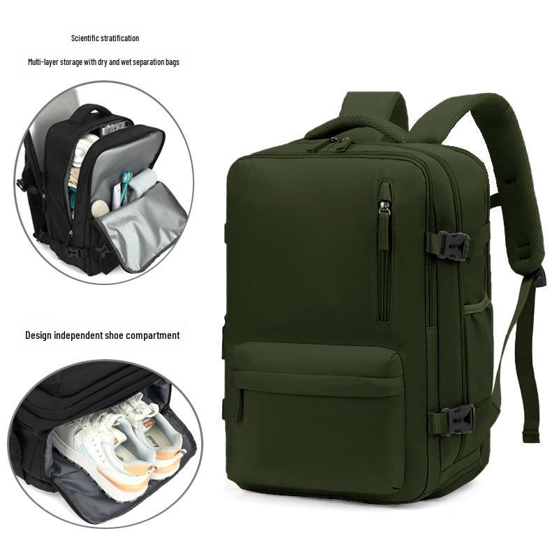 Unisex Expandable Travel Backpack with Large Capacity and Laptop Compartment