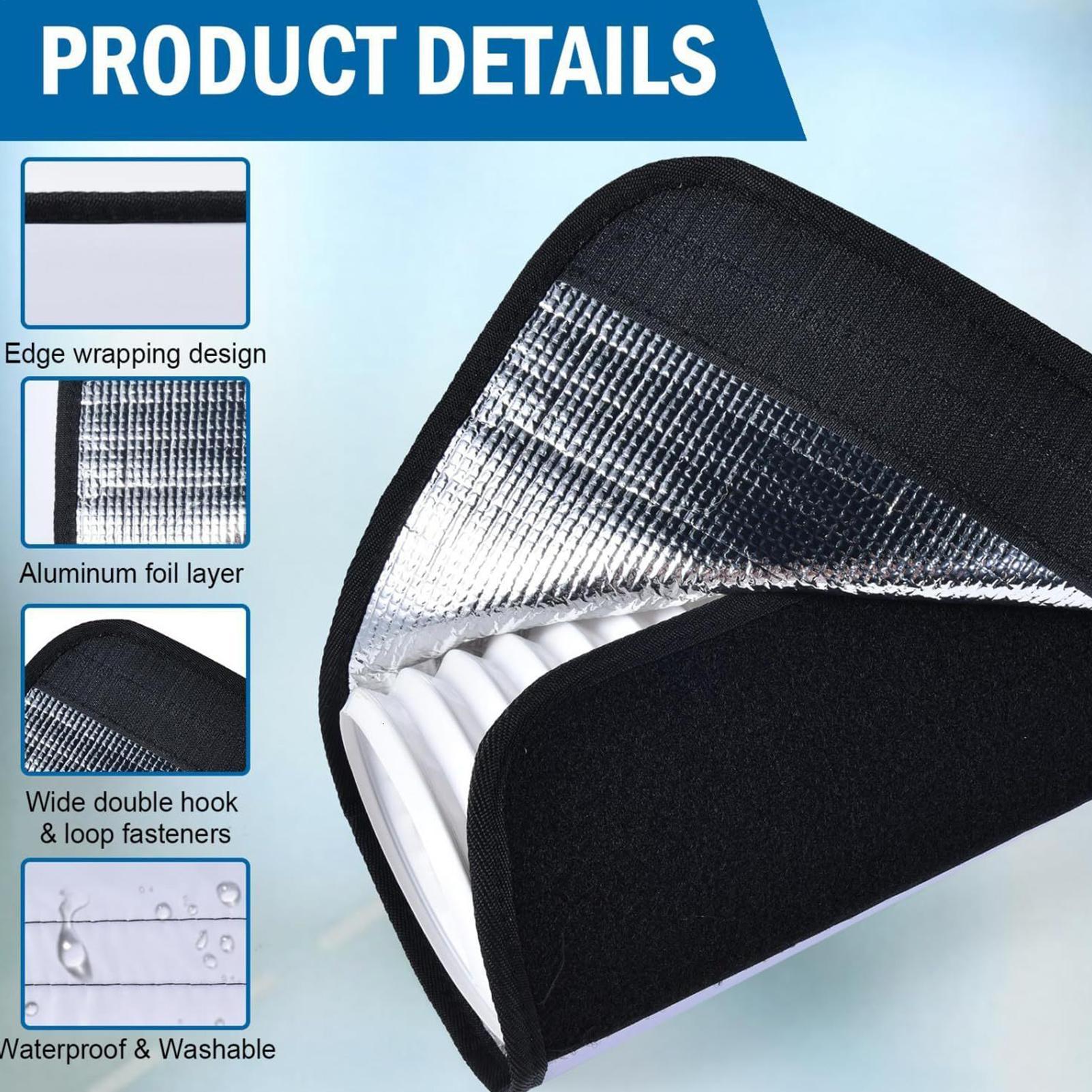 

New Air Conditioner Hose Protective Cover With 3 Buckle Straps Reusable Air Conditioner Exhaust Hose Wrap Pipe Sleeves CN