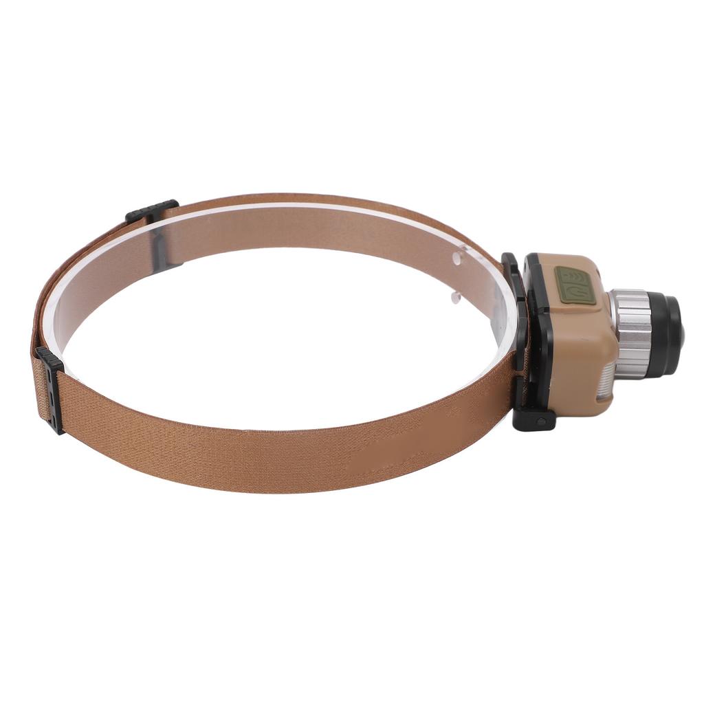 Mini Headlamp Type C USB Rechargeable Brown IPX4 Waterproof Lightweight Portable Headlight for Camping