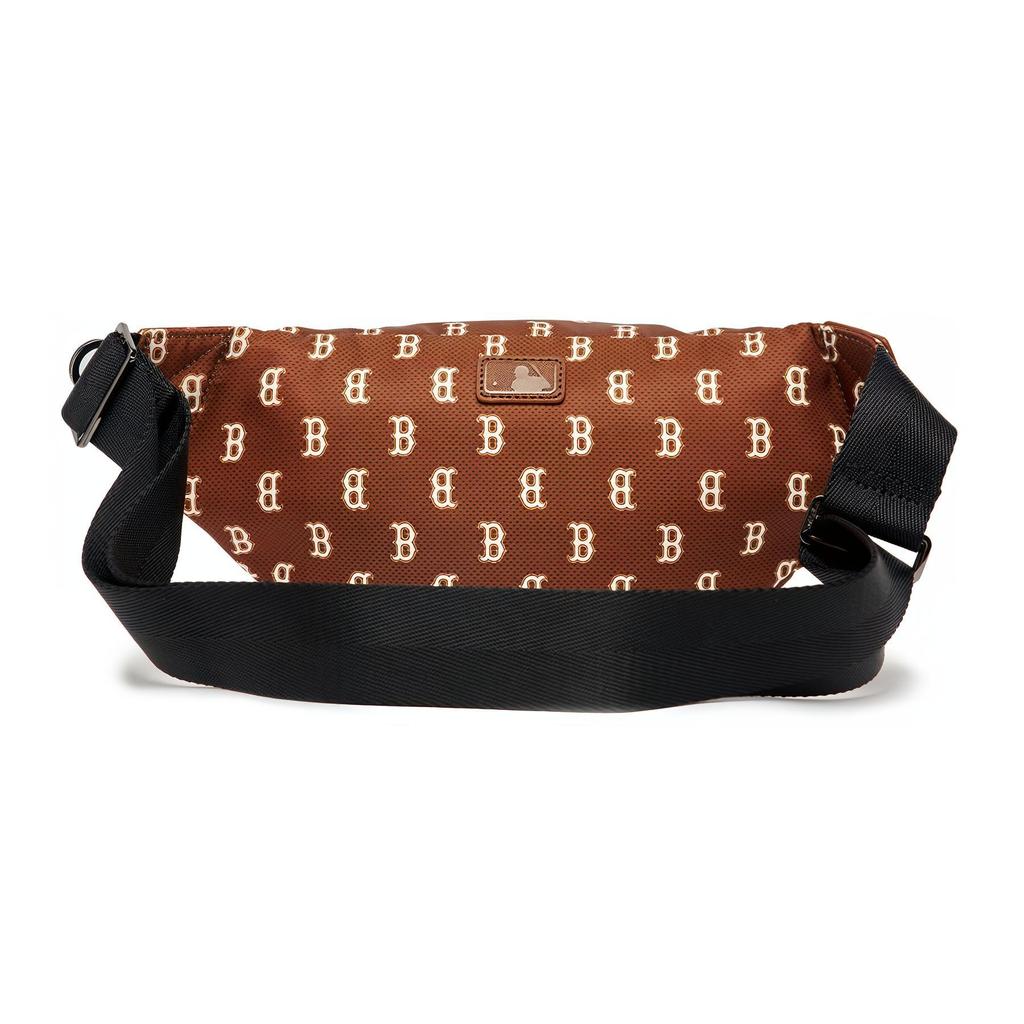 New MLB Monogram Collection Polyester Combo Bag Crossbody Bags Fanny Pack Regular Unisex Brown 3AHSM012N-43BRD