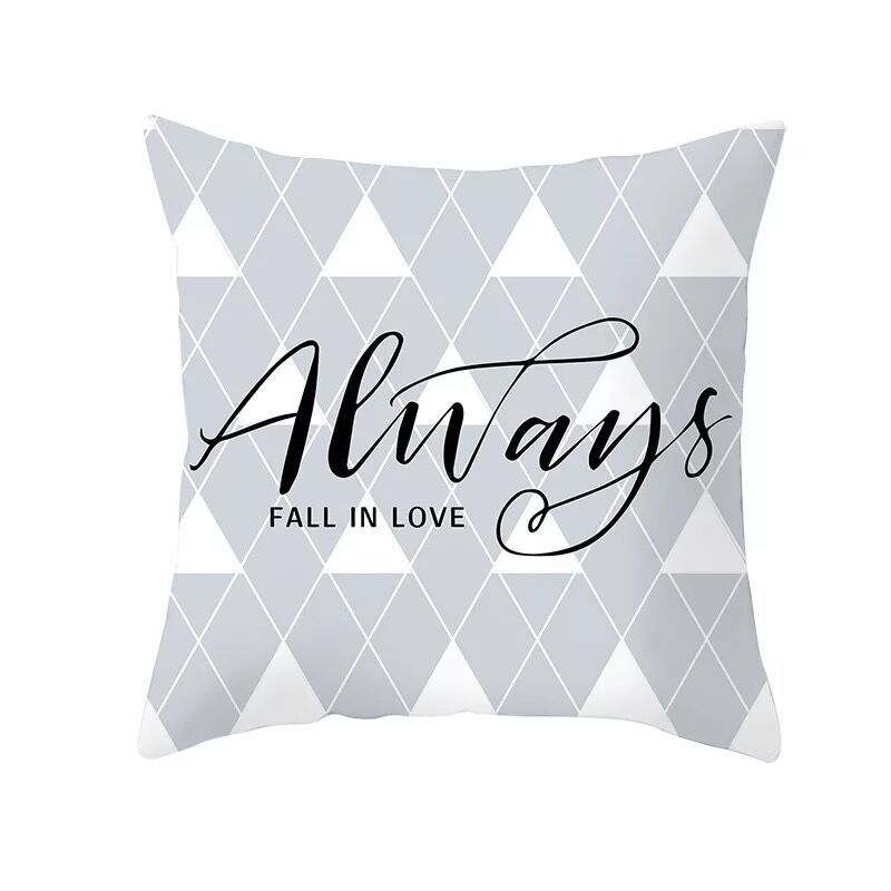 Nordic Yellow Geometric Pillowcase Home Sofa Pillow Cushion Cover