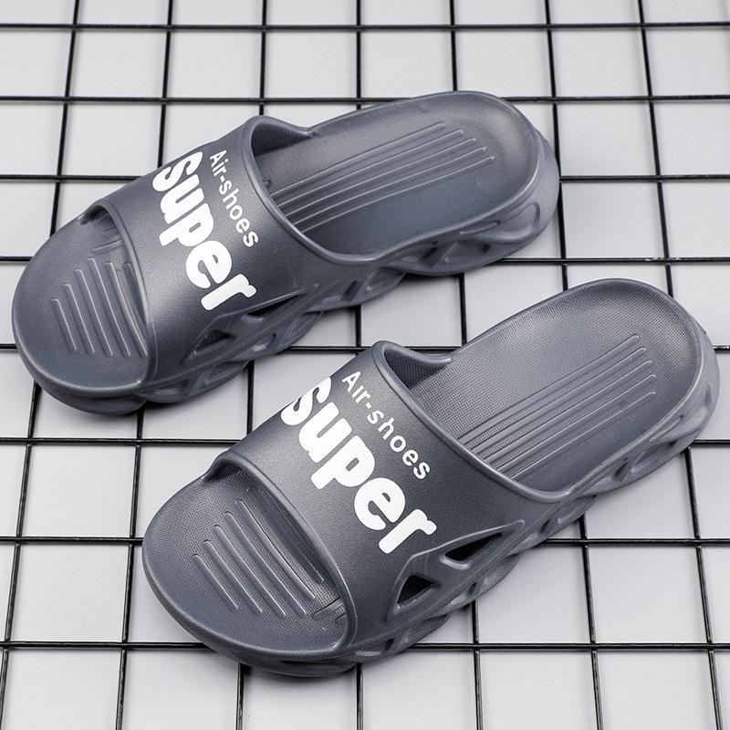Slippers Men'S Summer Outer Wear Thick-Bottomed Casual One-Word Drag Stepping On Shit Outdoor Non-Slip Trend Beach Sandals