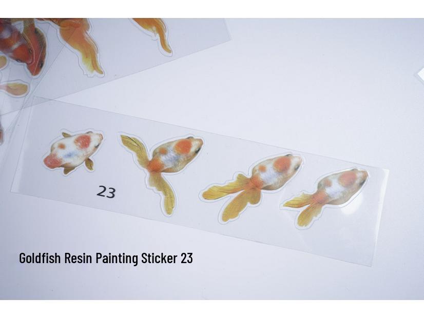 3D Goldfish Resin Stickers - Crystal Epoxy Painting Material