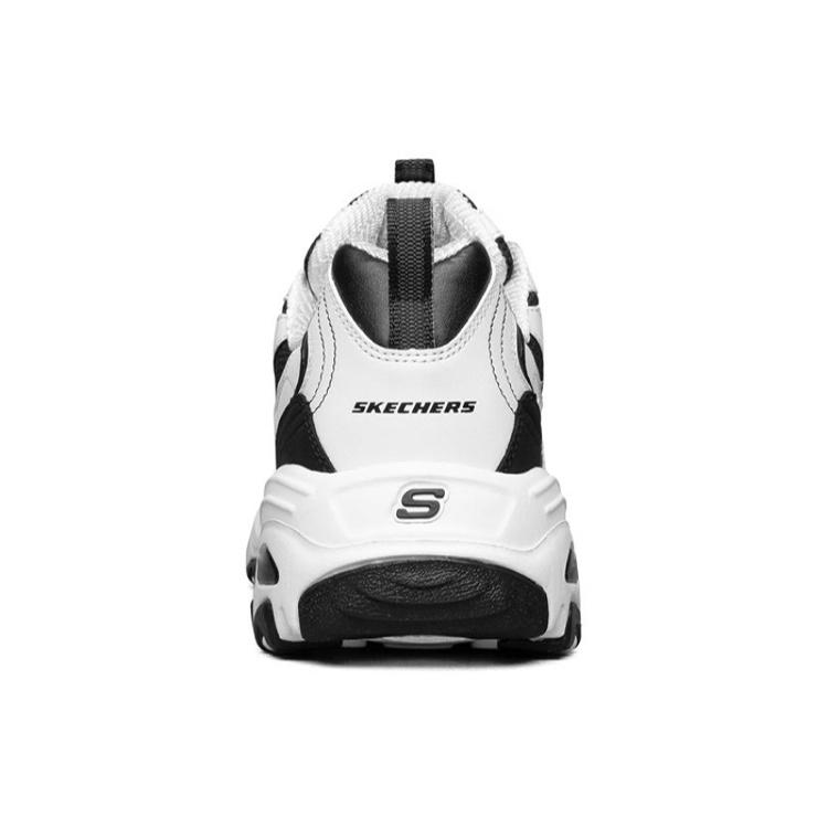 Skechers D Lites Running Shoes White/Black Men's 52675-WBK