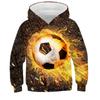 Hoodies 3d Print Football Nets Sweatshirts Boys Girls Unisex Hooded Fashion Sweatshirts Kids Long Sleeves Clothes Coat