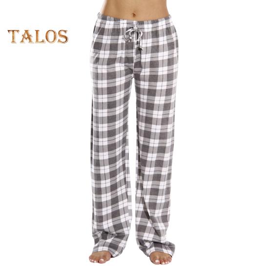 

Женские домашние брюки с эластичной резинкой на талии, повседневные широкие брюки с клетчатым принтом, свободные брюки для отдыха L серый