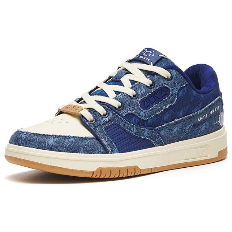 Anta Lifestyle Series Non-Slip Wear-Resistant Low-Top Skate Shoes Women Sneakers Blue 122248025-3