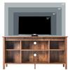 TV Stand Large Capacity Sturdy Construction Good Load-bearing Sliding Doors Retro Item Storage Heighten