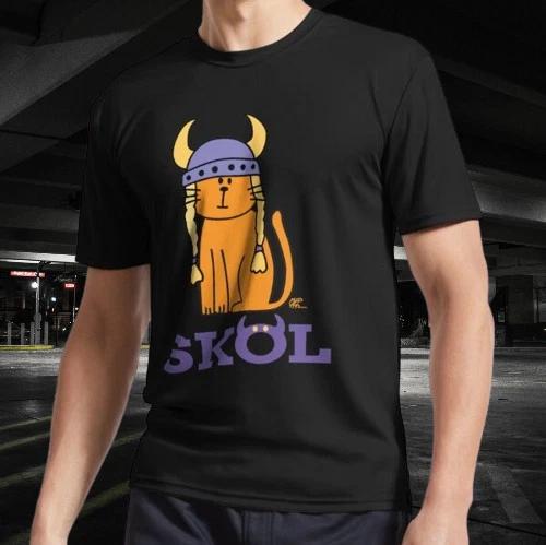 SKOL Cat Active Logo T-Shirt Funny Size Mode American T-shirt XL
