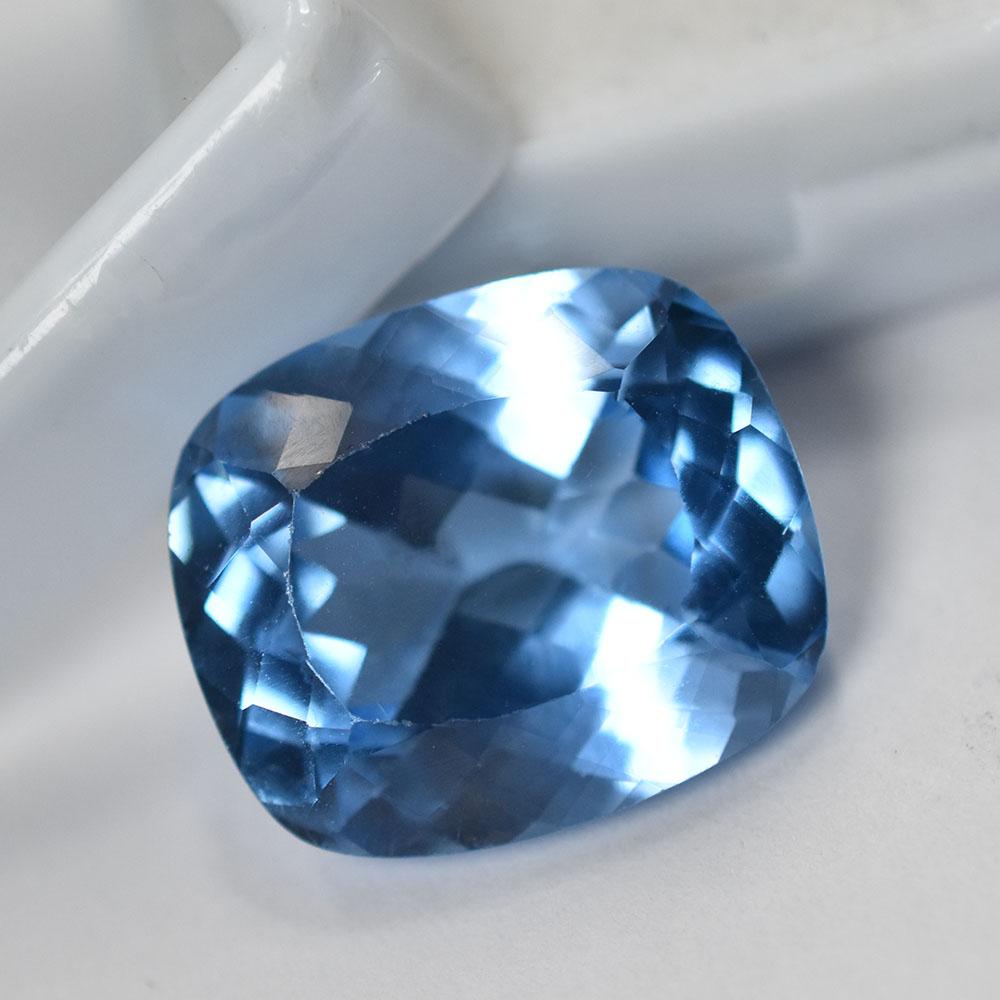 Natural Blue Sapphire Loose Gemstone 10.4 Ct Ceylon Cushion Cut September Birthday Birthstone