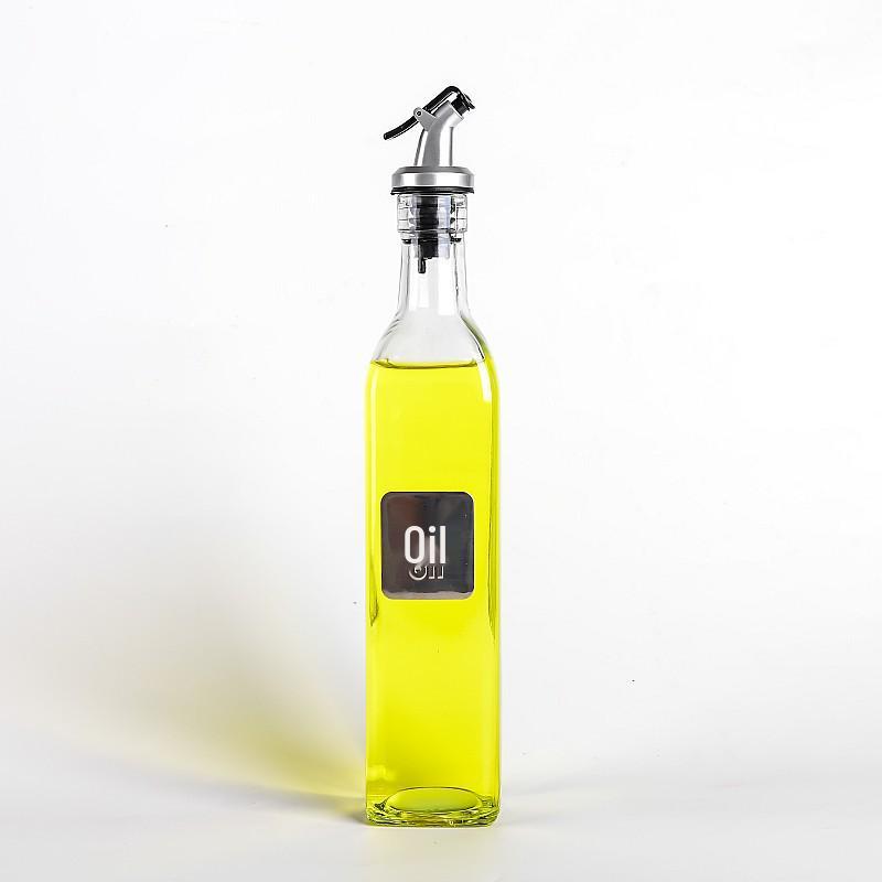 Leak-Proof Glass Oil Bottle - Kitchen Seasoning Container for Soy Sauce, Vinegar, or Wine, Customizable with Logo