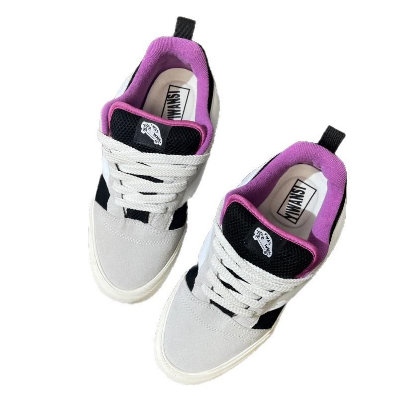Shop Knu Skool Classic Black Chubby Bread Shoes Low Top Casual Canvas Board Shoes