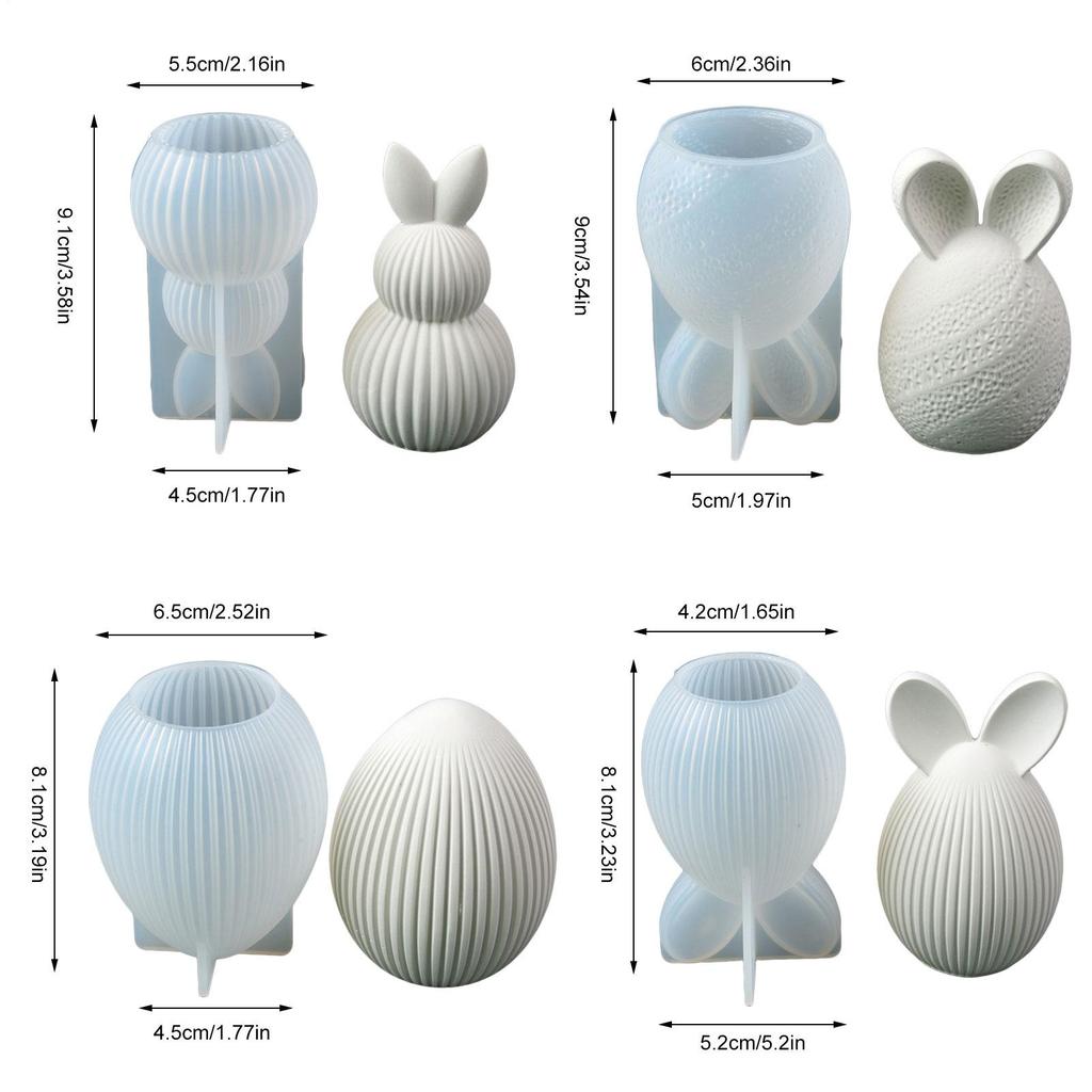 Osterhase Ei Form Aromatherapie Kerze Gips Silikonform Silikon Osterhase Ei Harz Gießform Handwerk Ornament