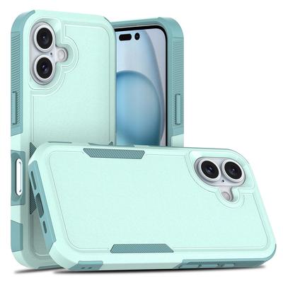 Shockproof Two-Layer Protection Phone Case For iPhone 16 15 11 12 13 14 Pro Max X S XR Luxury Contrasting Armour Anti-Drop Cover