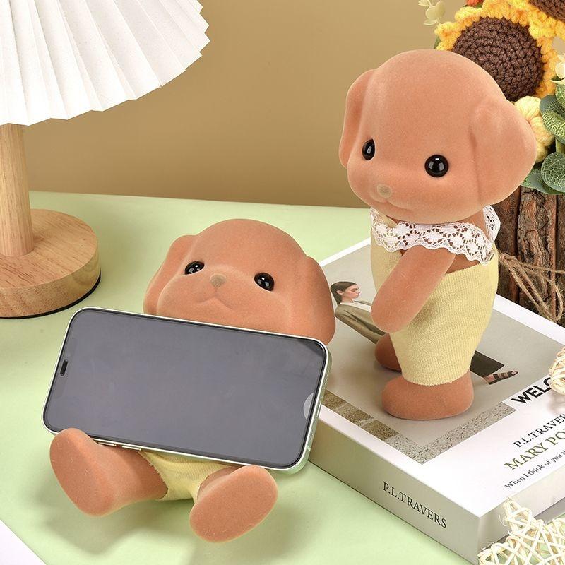 21cm Forêts Familles Animal Membres Mobiles Figurine Support de Téléphone Support Ornement Mignon Chambre Bureau Décoration Pour Cadeau d'Anniversaire