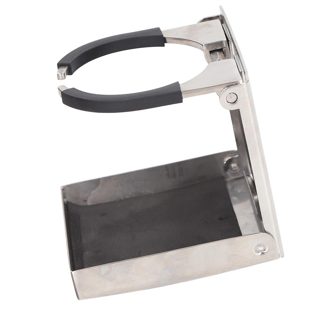 Fold Up Cup Holder Adjustable 53‑80mm Marine Stainless Steel Drink Holder for Boat Truck
