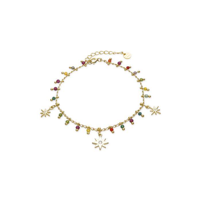 Bracelet - Luxenter - Huin - Argent 925 - Or Jaune 18k - Cristal Multicolore