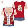 3D Print Funny Graphic T Shirts All Over Printed Hairy Ugly Christmas T Shirts For Men Casual Short Sleeve Streetwear Tee Tops