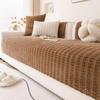 New Autumn Winter Sofa Cover Anti-skid Modern Couch Cushion Solid Color Geometric Plush Cushion Universal Thickening Couch Cover