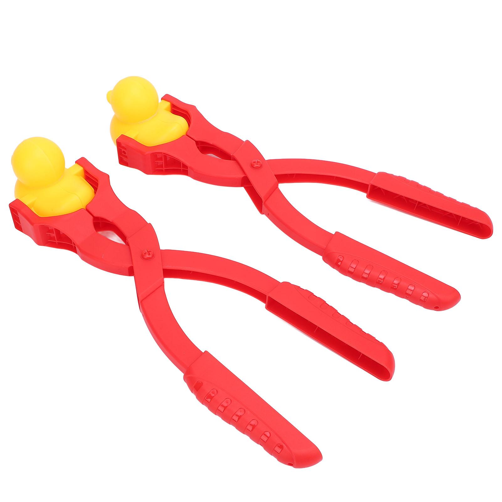 2PCS Snowball Maker with Anti Slip Handle Duck Shape Plastic Snow Ball Clip for Summer Winter