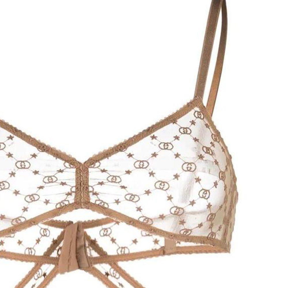 Gucci Gg Star Embroidered Tulle Lingerie Set 695771-XUAEB-6851