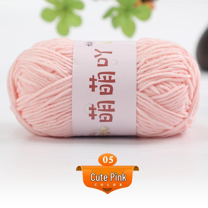 Medium Thick Chenille Yarn for Handmade Crochet Bags & Dolls