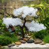 Realistic Aquarium Cherry Blossom Plastic Landscape Tree Fish Tank Ornament  Pet Accessories