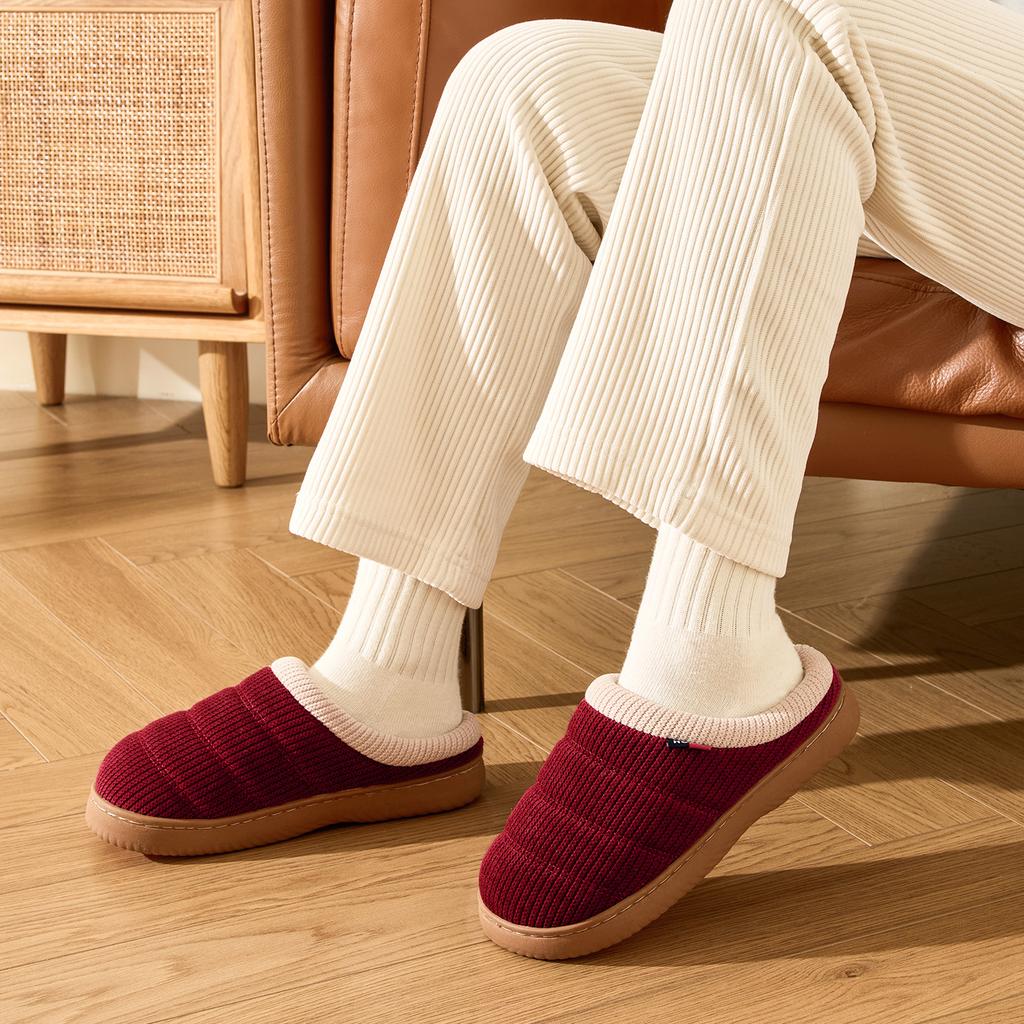 Winter Women Home Slippers Plush Warm Flat Slides Breathable Soft Non-slip Slippers Indoor Outdoor Men Casual Slippers