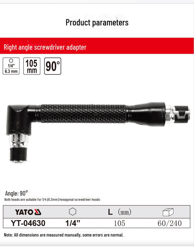 YATO Right Angle Screwdriver Extension Bar