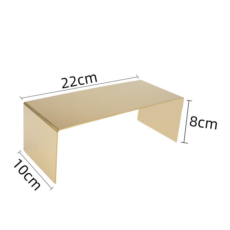 U Shape Stainless Steel Display Riser Stand, Shop Jewelry Bag Display Shelf For Dessert Cupcake Shoes Action Figure Display