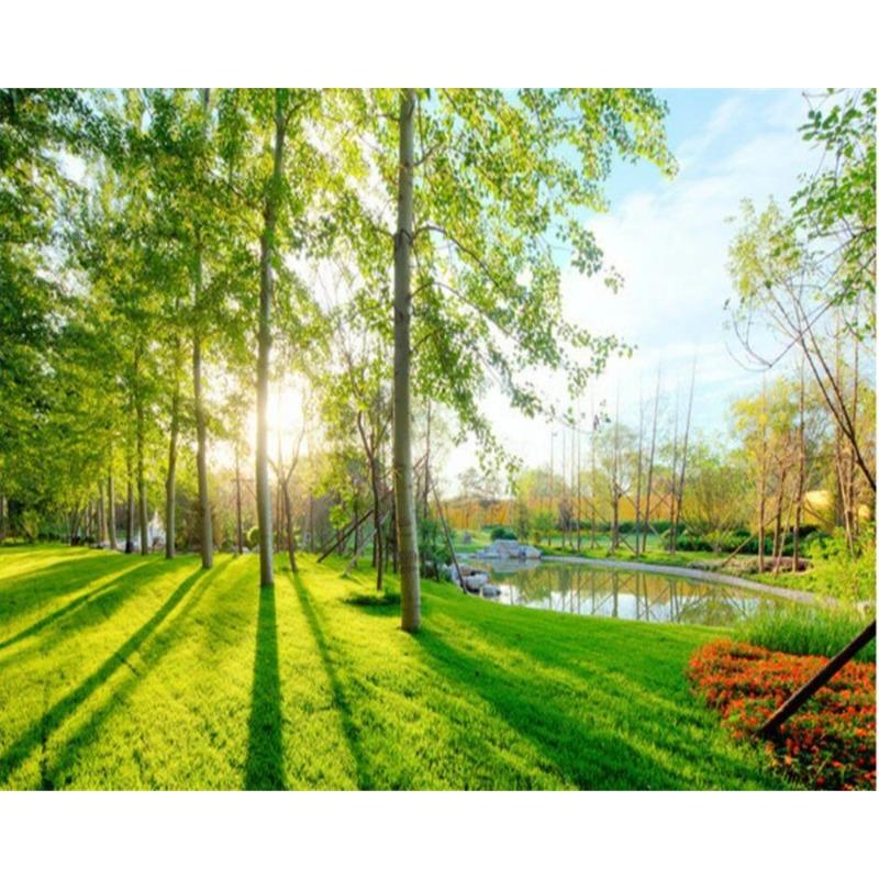 Modern Simple Wallpaper 3d Pastoral Landscape Wallpaper Living Room Bedroom Sofa Background Decor Wallpaper
