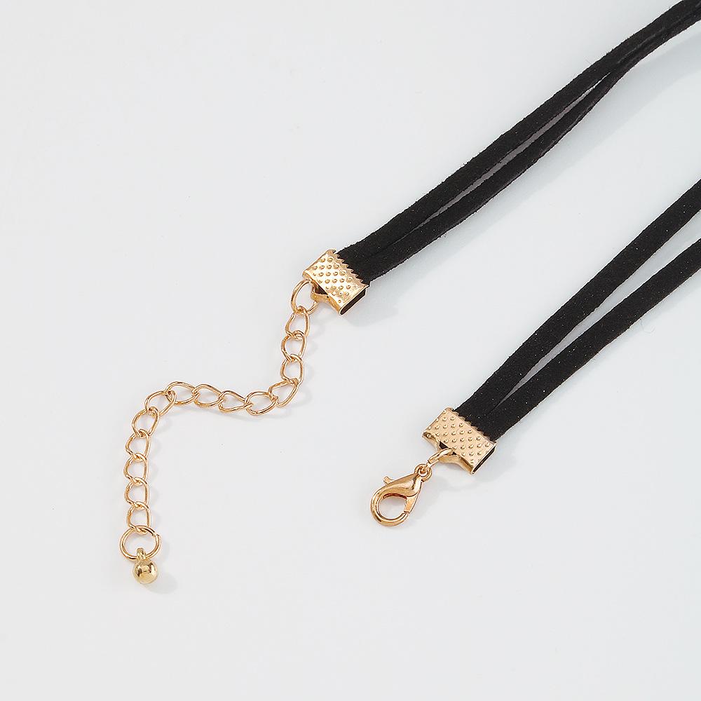 Tooxika Glass Diamond Temperament Double Layer Collarbone Chain Retro Short Personalised Necklace