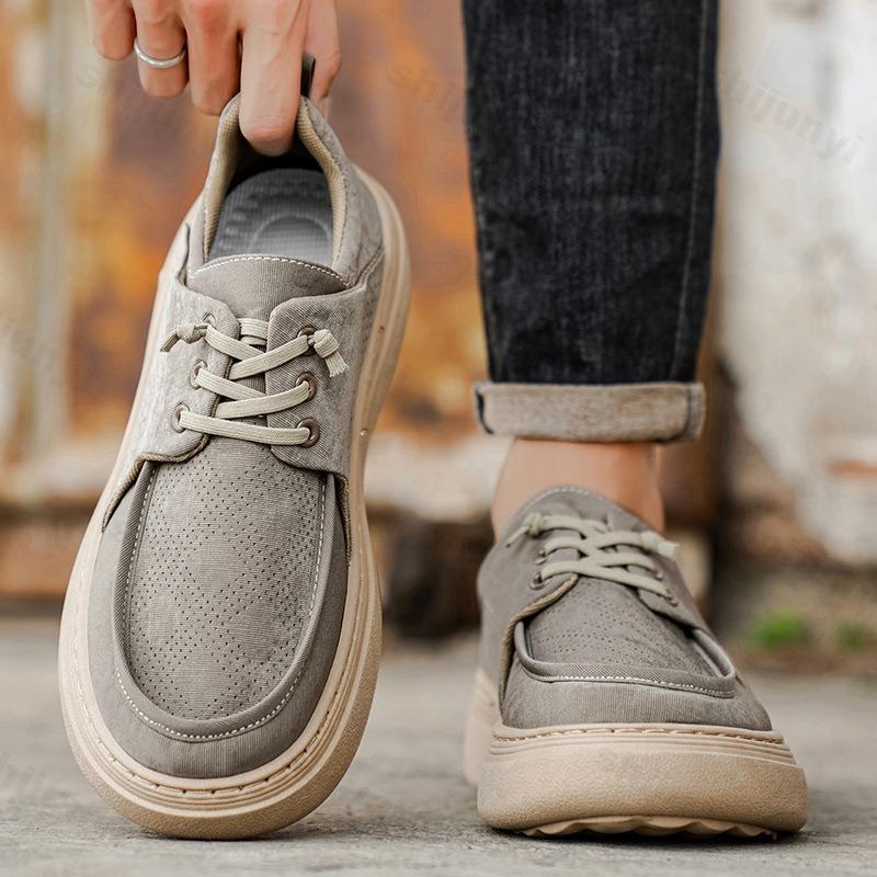 Mens Casual Shoes Fashion Platform Comfort Soft Men Loafers Lightweight Slip On Walking Sneakers Breathable Flats Driving Shoes