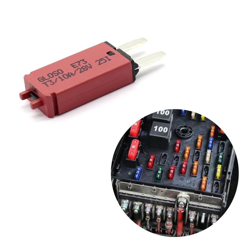 Resettable Fuse Manually Resettable 10A Mini Fuses 12/24V Automotive Fuses Motorcycle Boat Micro Fuse Car Accessories