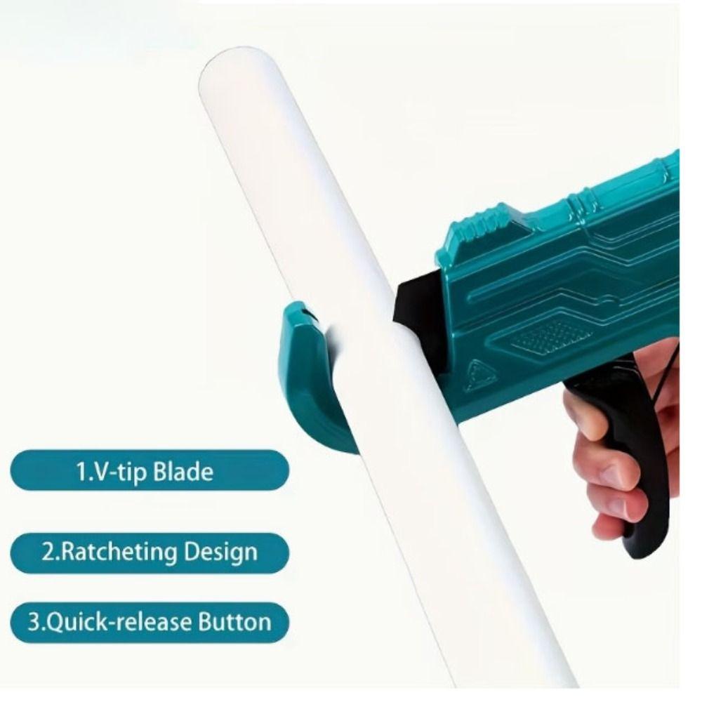 Heavy-Duty PP-R Pipe Cutting Tool Wear Resist Ergonomic Handle PE pipe cutting 42mm Capacity Quick Cutting Ratchet Pipe Cutter
