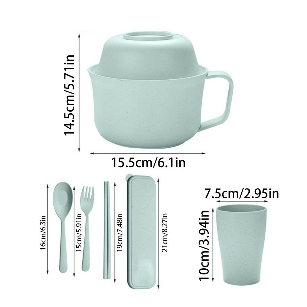 Instant Noodle Bowl Set Noodle Instant Cooker Bowl Set Ramen Noodle Microwave Bowl Set With Chopsticks Spoon For Ramen Pho Udon