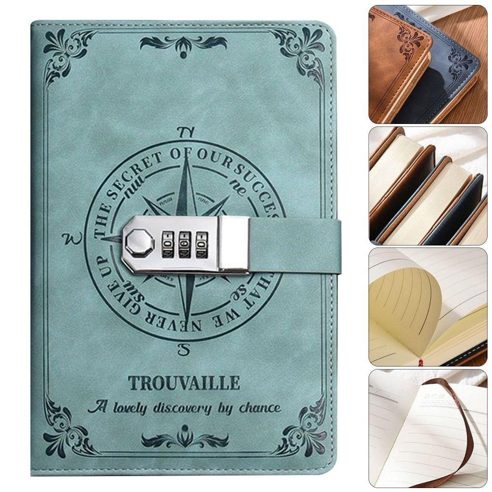 PU-Leder Notizbuch 200 Seiten Schulbürobedarf Kreatives Tagebuch Notizbuch