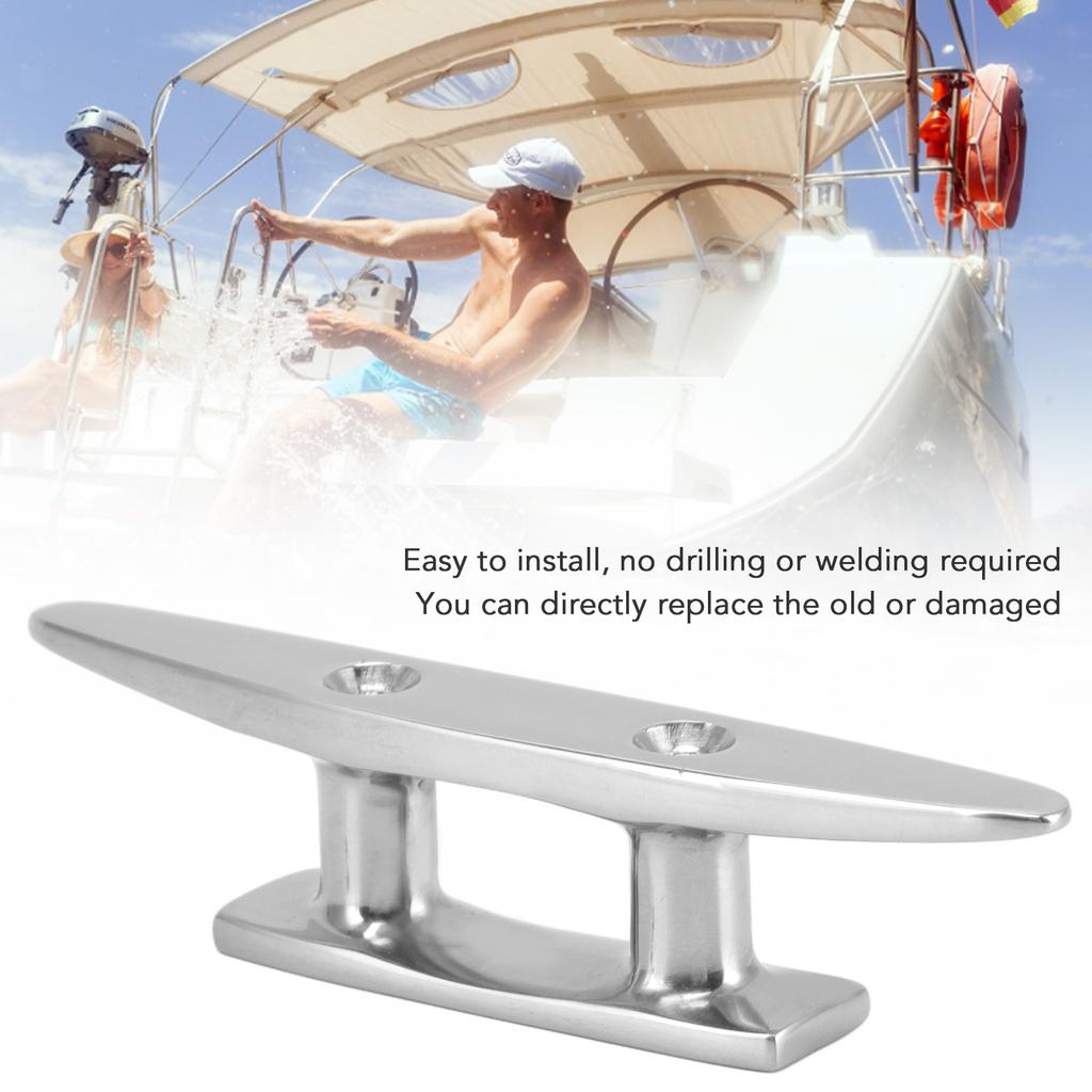 Stainless Steel Low Flat Top Boat Dock Cleat Marine Grade Boat Deck Rope Tie Replacement Parts