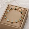 Gelukskalkoen Boze Oog Armband Voor Vrouwen Mannen Kleurrijk Rood Blauw Oog Verstelbare Metalen Ketting Armbanden Geluk Rijkdom Sieraden Cadeaus