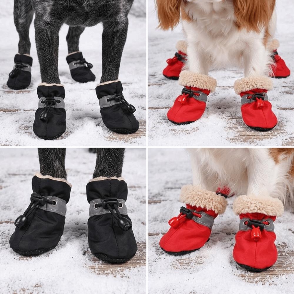 4Pcs Breathable Pet Boots Soft Sole Small Dog Shoes Adjustable Non-Slip Dog Boots  Outdoor Travel