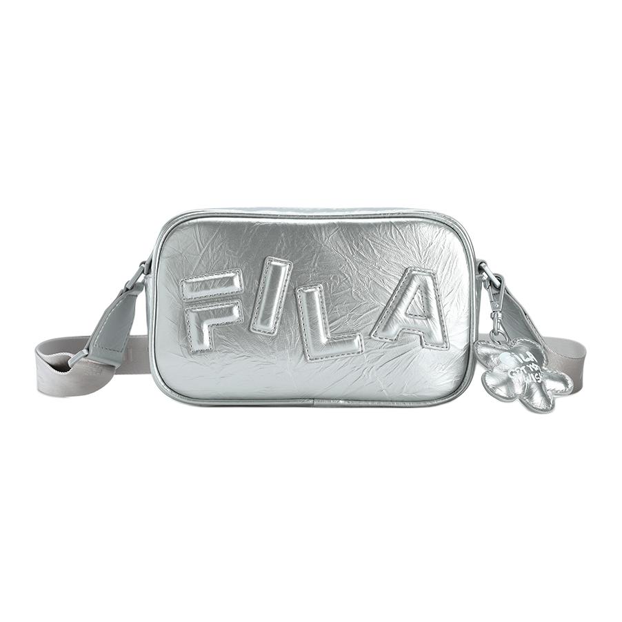 New FILA PU Crossbody Bags Women's Gray Silver F13W519173FSV