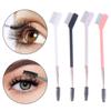 Double Headed Eyebrow Brush Steel Needle Eyelash Comb Contouring Eye Brow Eyeliner Makeup Brushes Eyes Blending Cosmetic Brushes