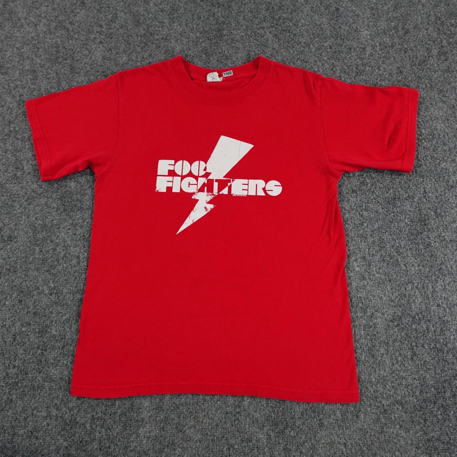 Vintage Foo Fighters Shirt Mens S Red Logo Rock Grunge Band Concert Y2K 9302 XXXXL