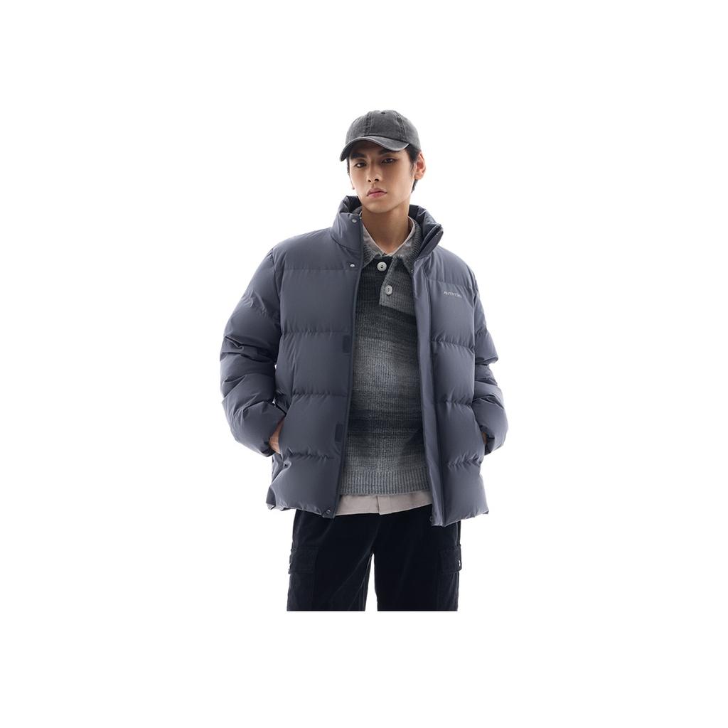Anta Three-Layer Quick Warmth Four Protection Technology Water-Repellent Windproof Oil-Resistant Mid-Length Stand Collar Down Jacket 952447922-4