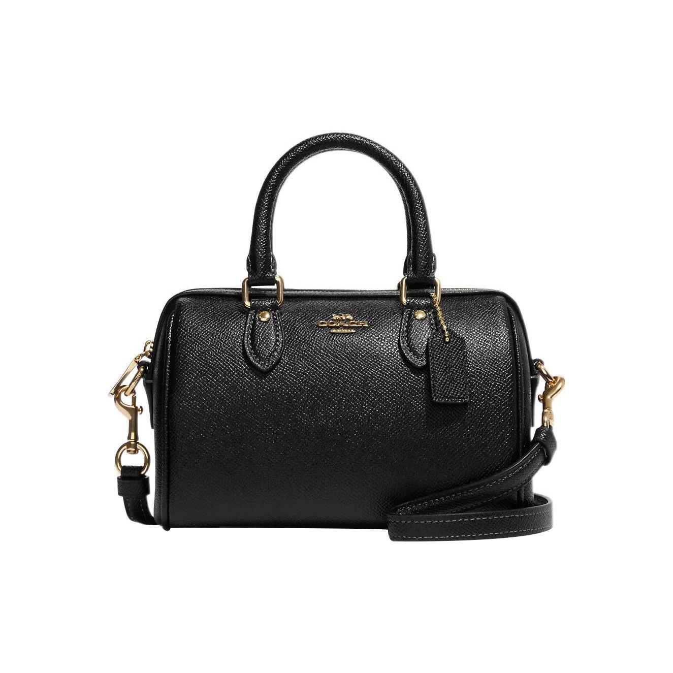 

Сумка Coach Rowan 18 із застібкою-блискавкою, шкіра кросгрейн, ручна, на плече, кросбоді, маленька жіноча сумка, чорна CH157-IMBLK Basic Set (Bag+Dust Bag)