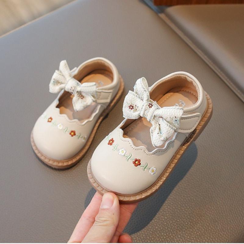 

Retro Baby Shoe 2025 Autumn 0-3Y Princess Shoe Soft Sole Walking Shoe Butterfly Kid Shoes Fashion Gril Shoes Kid Leather Shoes 17insole13cm бежевый